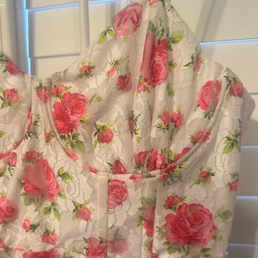 NWT Betsey Johnson Ali White Pink Mini Dress - Picture 6 of 13